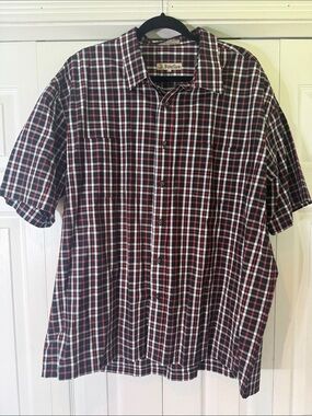 Foxfire Men's Black and Red Plaid Short-Sleeve Button-Down Shirt